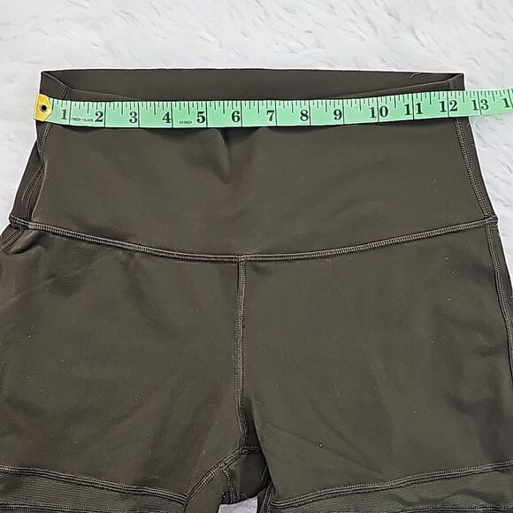 Lululemon High Times Mesh Tech Pants Olive Green‎ Medium size 8 - Picture 6 of 9